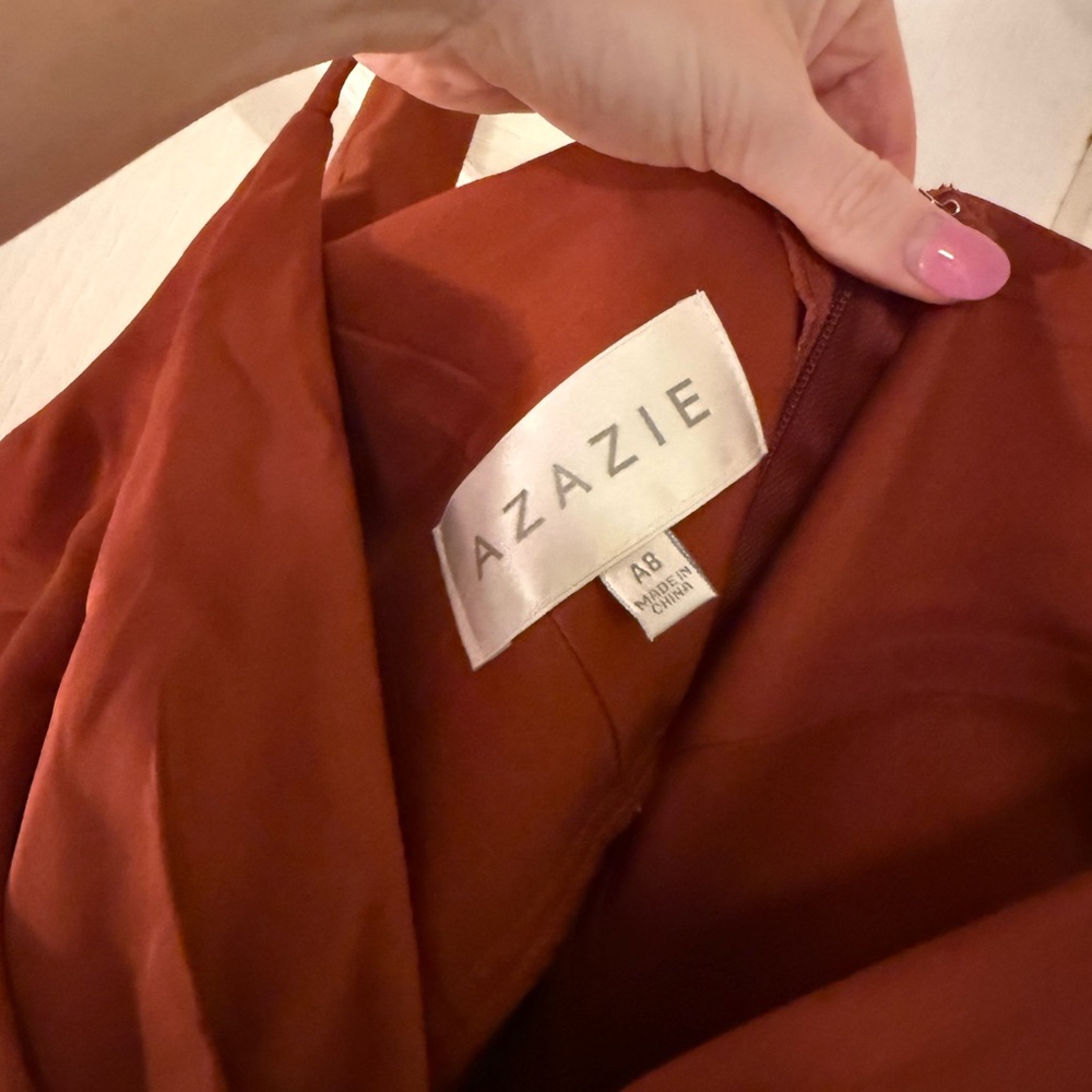 Azazie Dalilah Stretch Satin Dress - Picture 2 of 7